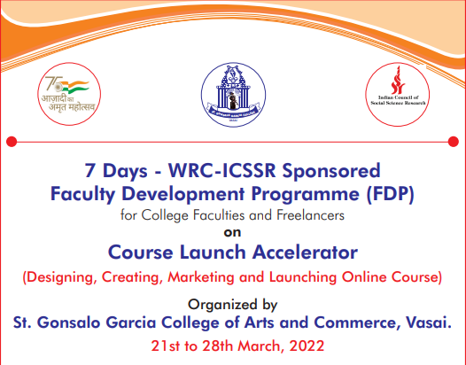 7 Days - WRC-ICSSR Sponsored Faculty Development Programme (FDP)